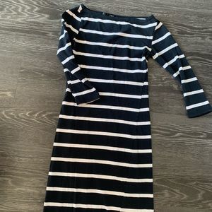 AQUA Navy and White 3/4 sleeve dress size XS